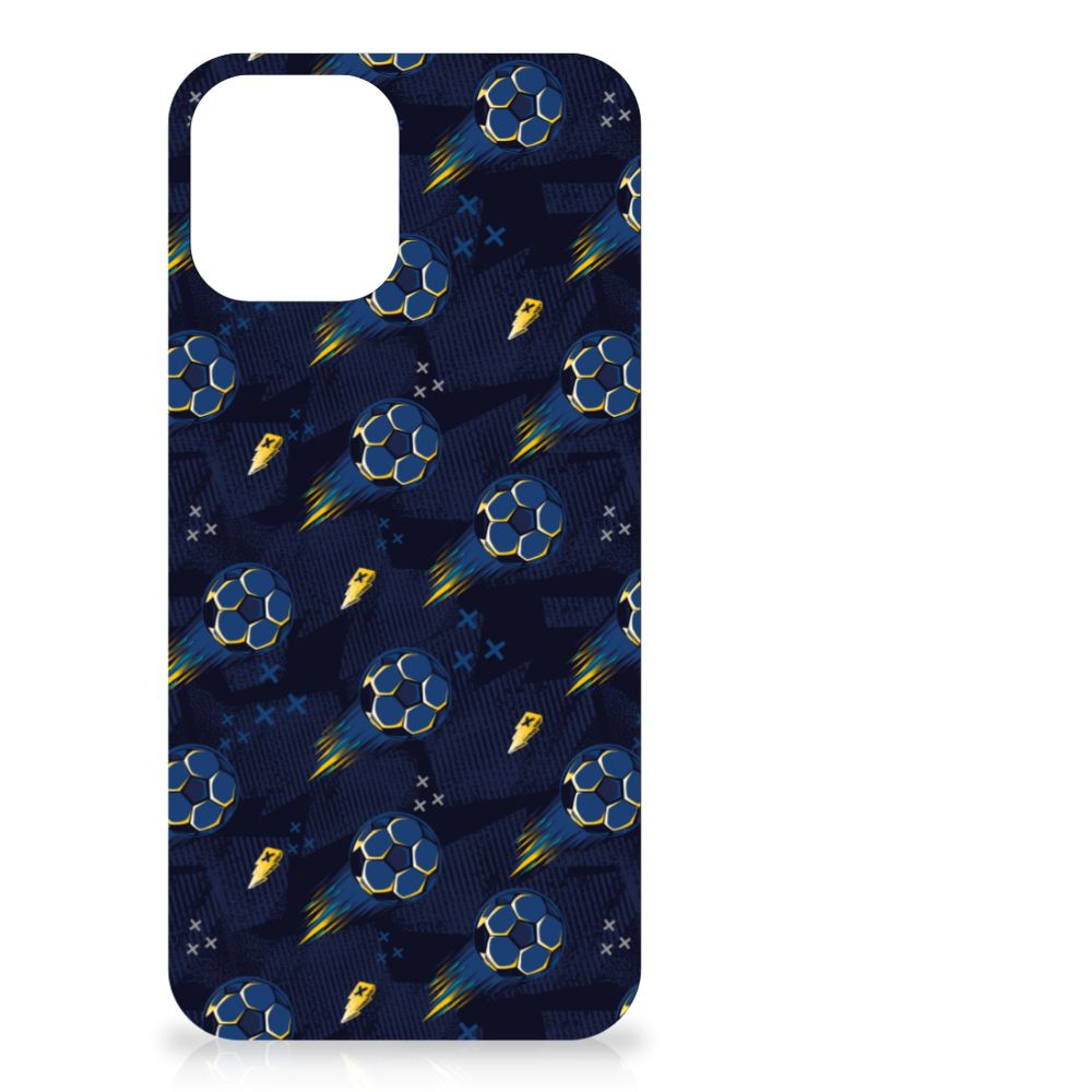 TPU bumper voor iPhone 12 Pro Max Voetbal design blauw