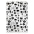 Tablet BackCover Apple iPad mini 6 (2021) Silver Punk, met opvallende zwart-witte symbolen en patronen.