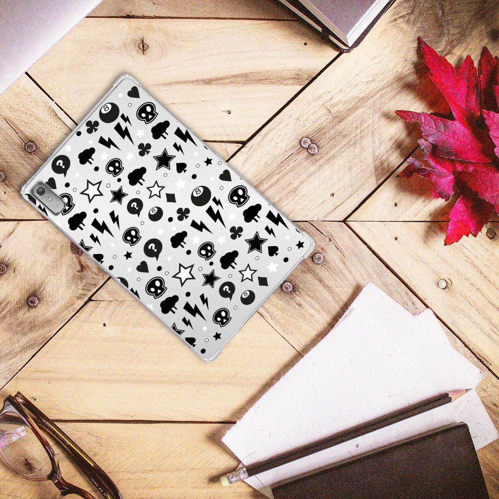 Tablet BackCover Lenovo Tab P11 Gen 2 Silver Punk met stoere ontwerpen, ideaal als cadeau, biedt gebruiksgemak en bescherming.