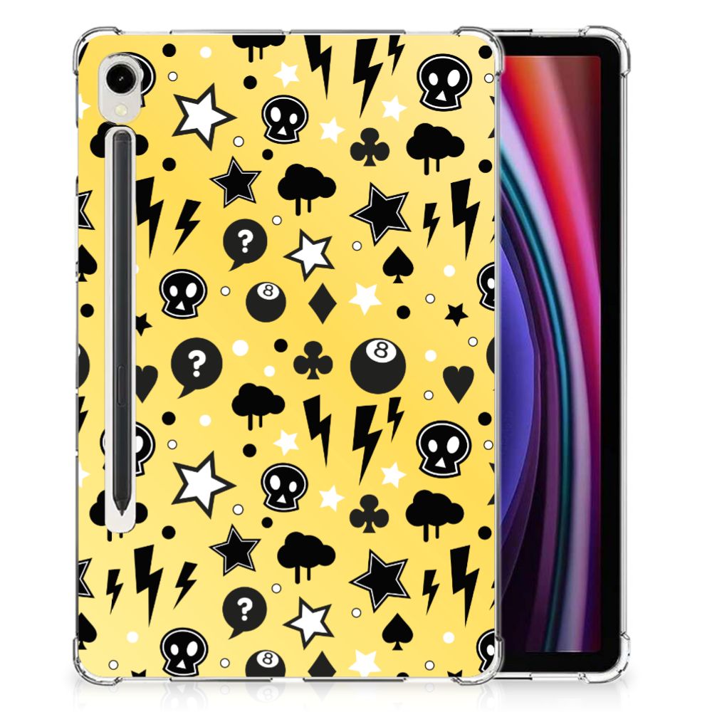 Tablet BackCover Samsung Galaxy Tab S9 Punk Geel designnaam aanzicht