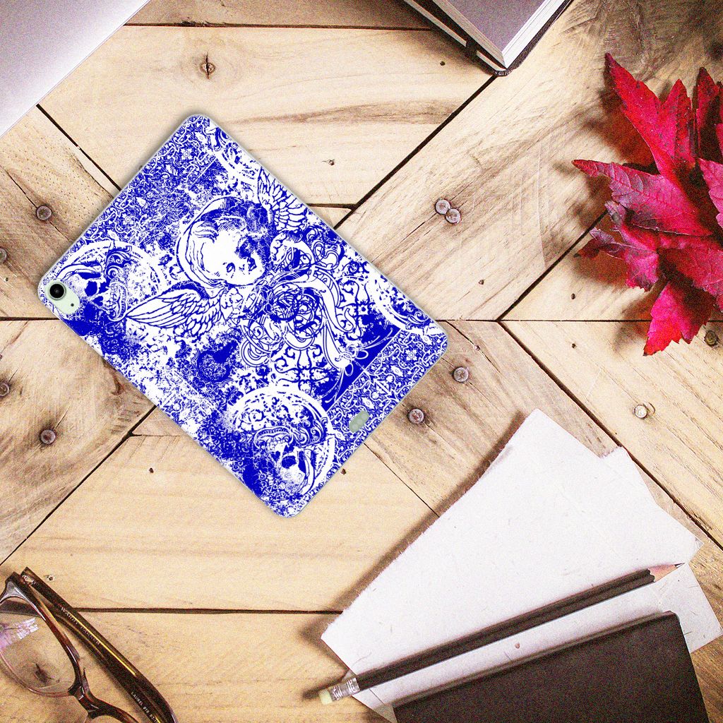 Tablet BackCover iPad Air (2020/2022) 10.9 inch Angel Skull Blauw - B2C Telecom