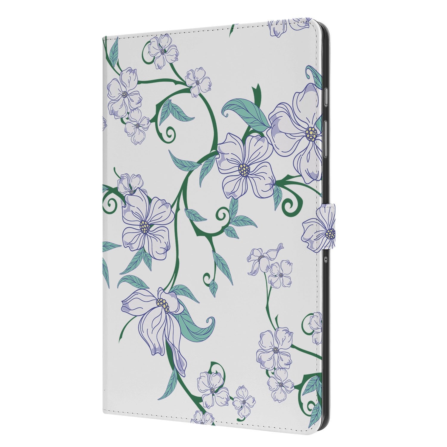 Samsung Galaxy Tab A11 Plus Tablet Book Case Blossom White voorkant bloemen design
