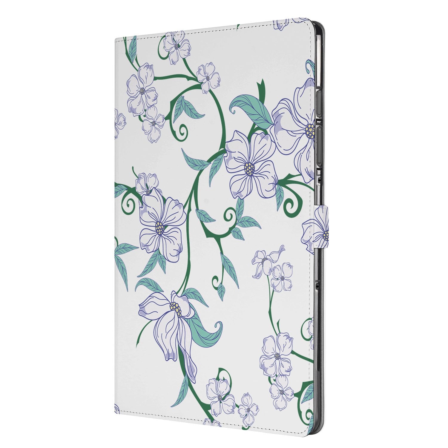 Samsung Galaxy Tab S10 FE | Tab S9 FE Tablet Book Case Blossom White zijaanzicht