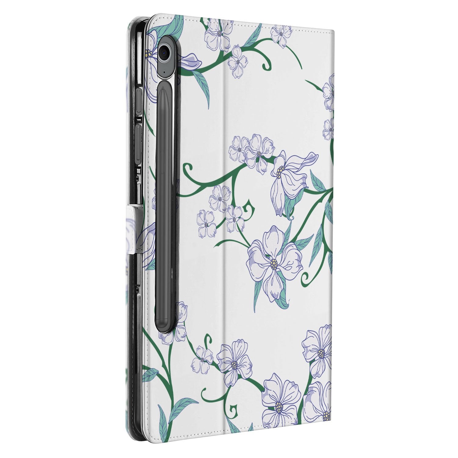 Samsung Galaxy Tab S10 FE | Tab S9 FE Tablet Book Case Blossom White achteraanzicht
