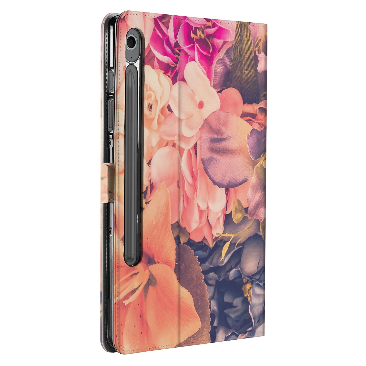 Tablet Book Case Bosje Bloemen Samsung Galaxy Tab S10 FE | Tab S9 FE bloemen design zijkant