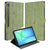 Samsung Galaxy Tab S10 FE Plus Tablet Book Case Green Wood voorkant achterkant