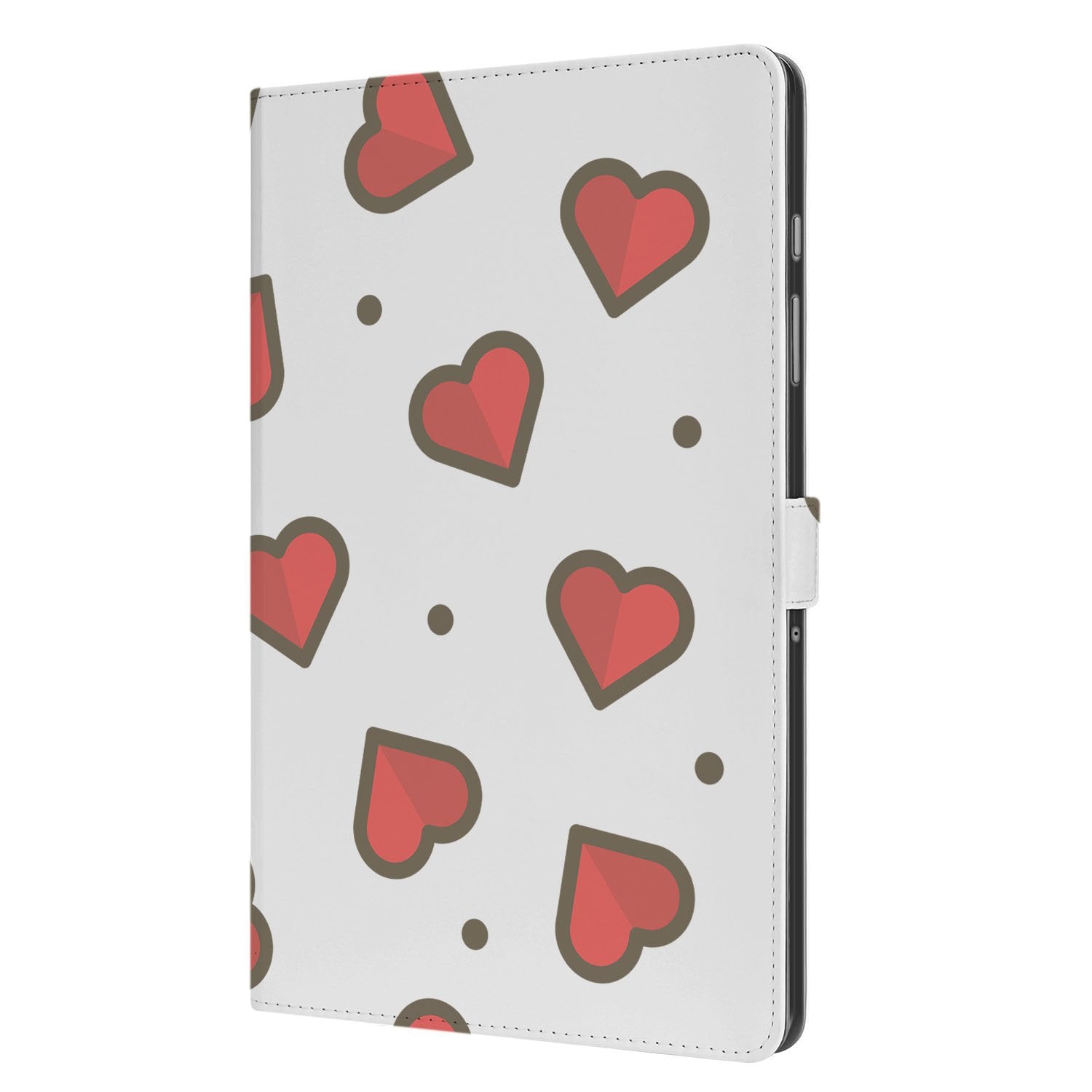 Samsung Galaxy Tab A11 Plus Tablet Book Case Hearts voorkant
