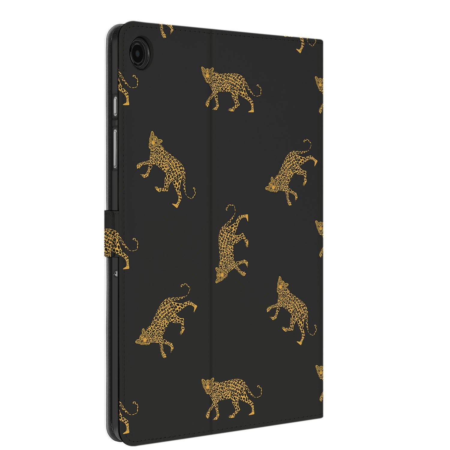 Samsung Galaxy Tab A11 Plus Tablet Book Case Leopard achteraanzicht