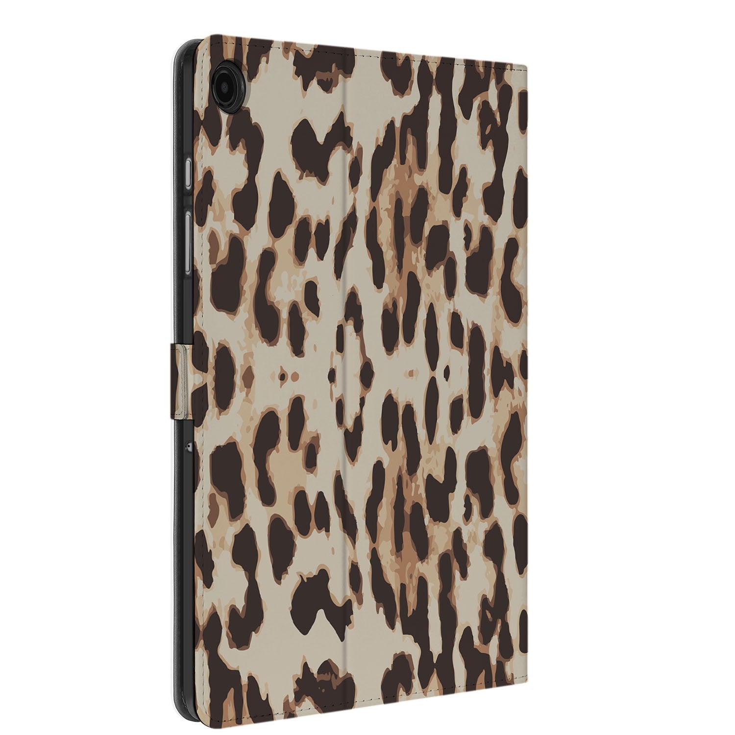 Samsung Galaxy Tab A11 Plus Tablet Book Case Leopard zijaanzicht