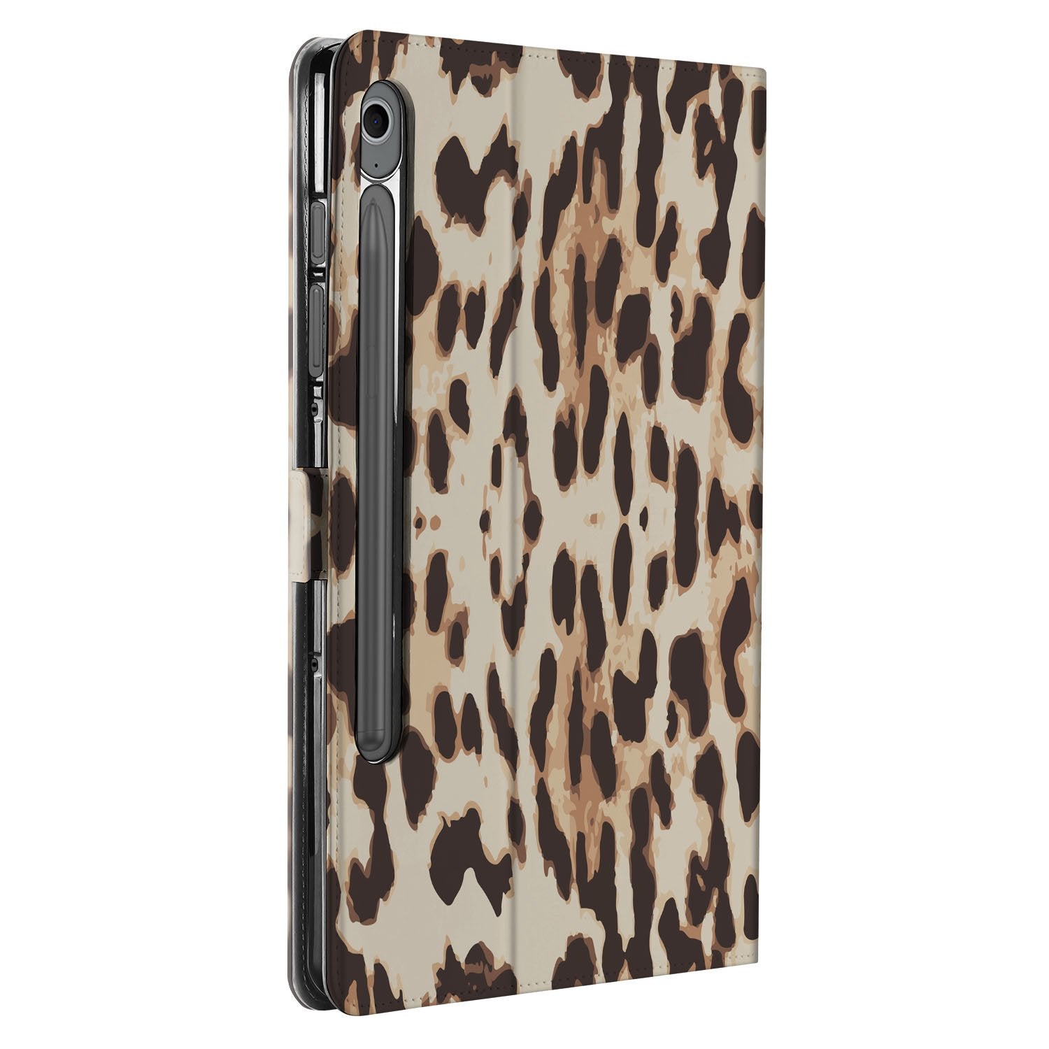 Samsung Galaxy Tab S10 FE | Tab S9 FE Tablet Book Case Leopard zijkant