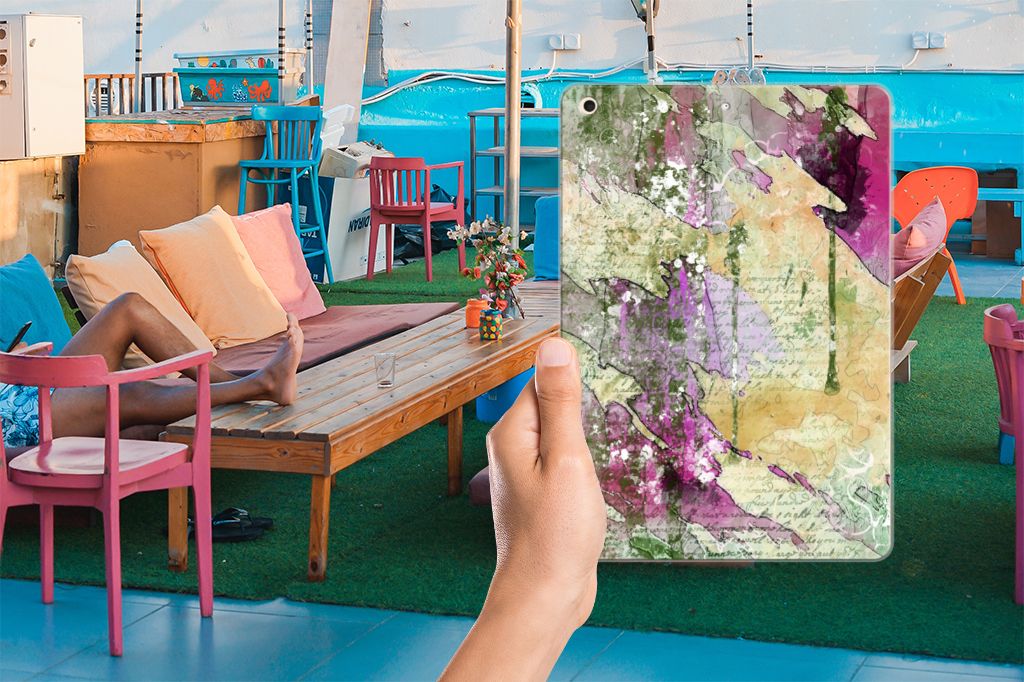 Tablethoes Apple iPad 10.2 | iPad 10.2 (2020) | 10.2 (2021) Letter Painting