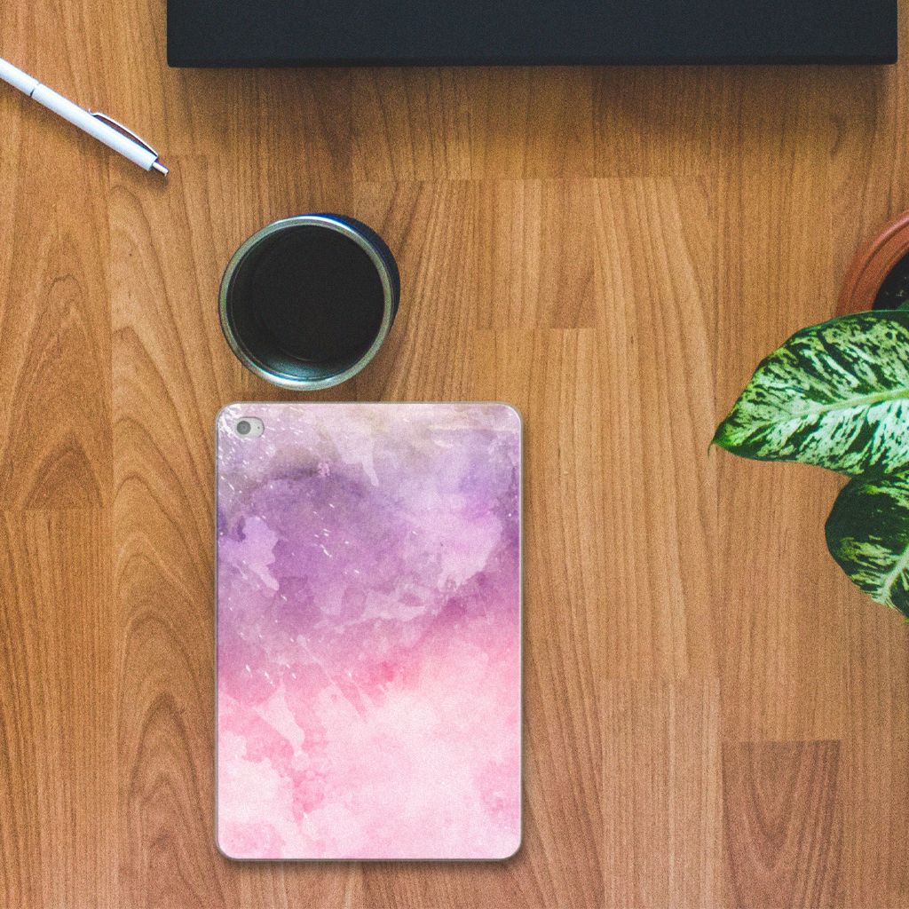 Tablethoes Apple iPad Mini 4 | Mini 5 (2019) Pink Purple Paint top aanzicht