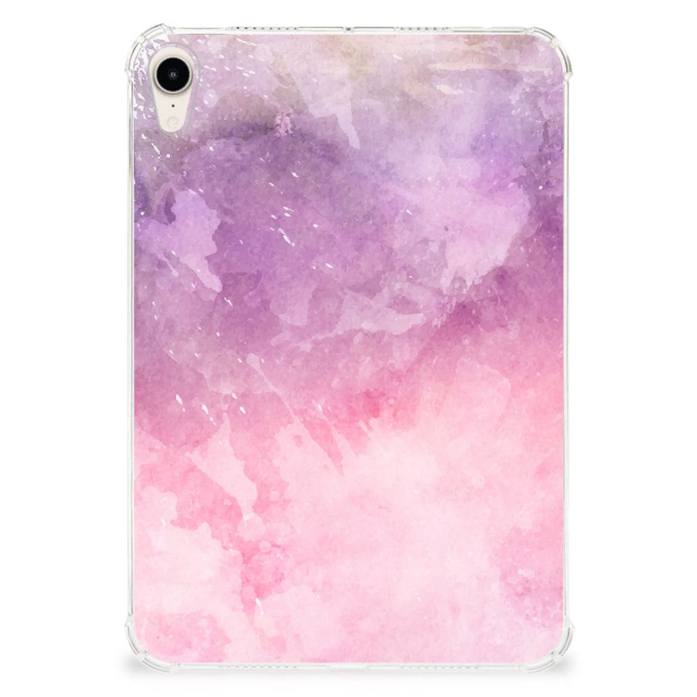 Tablethoes Apple iPad mini 6 (2021) Pink Purple Paint met een prachtig waterverfdesign.