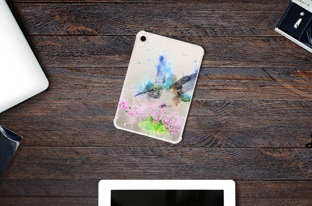 Tablethoes Apple iPad mini 6 (2021) Vogel met kleurrijke bloem en vogelontwerp, perfect voor jouw tablet.