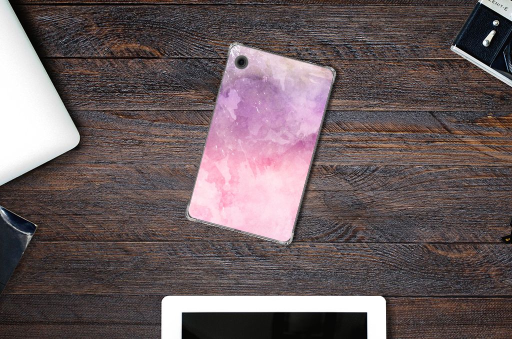 Tablethoes Samsung Galaxy Tab A9 Pink Purple Paint bovenaanzicht