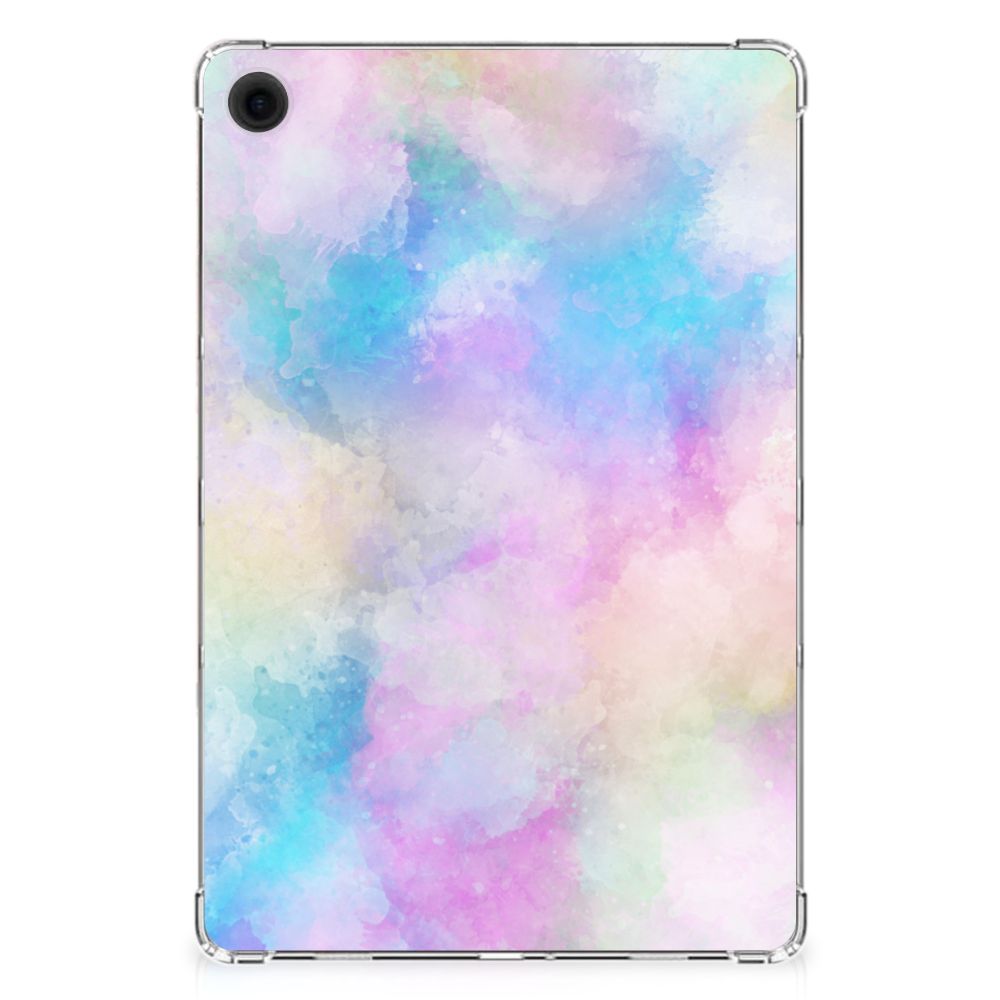 Samsung Galaxy Tab A9 Plus Tablethoes Watercolor Light achterkant