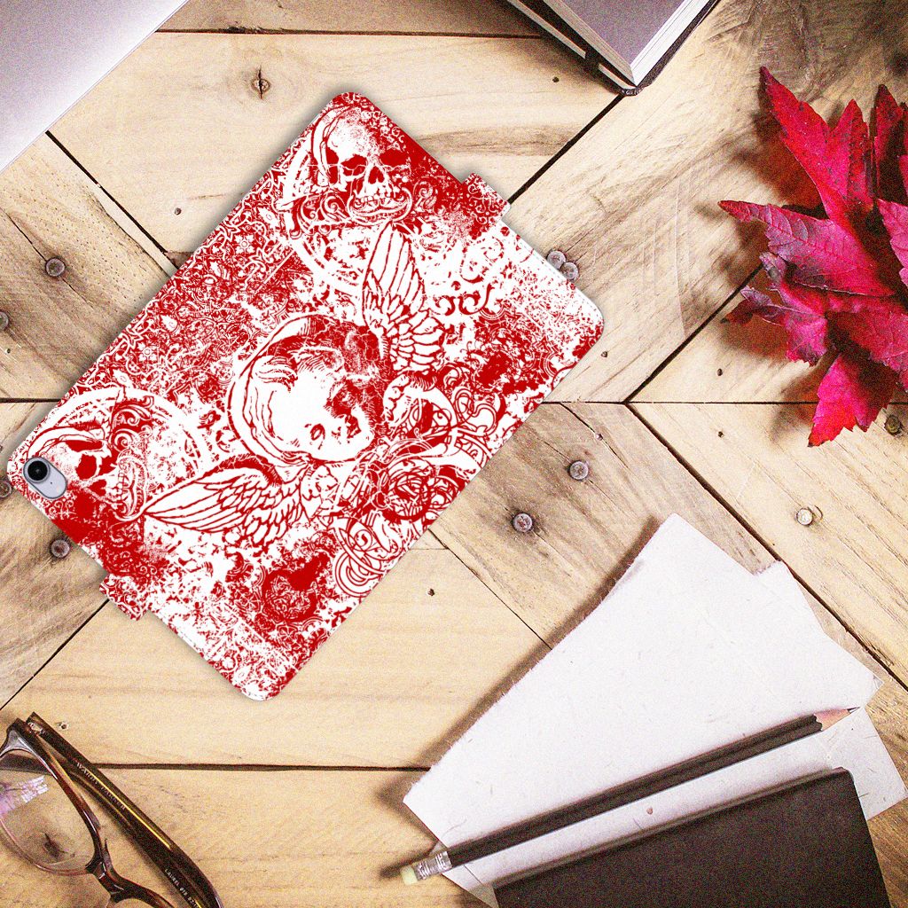 Tablettasje iPad Mini 6 (2021) Angel Skull Rood