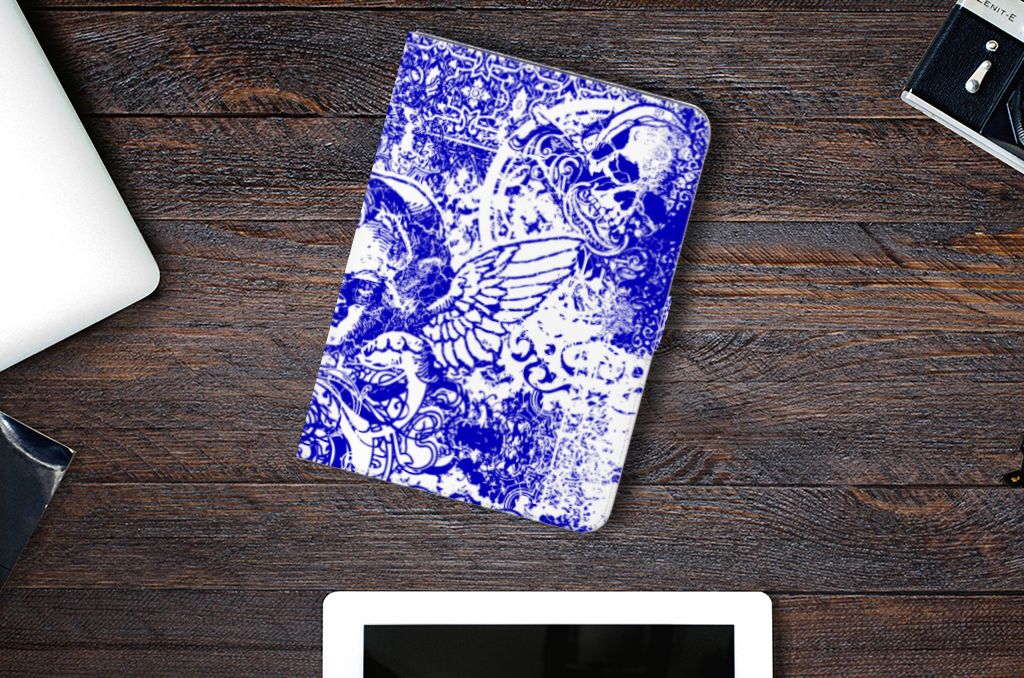 Tablettasje iPad Pro 11 2020/2021/2022 Angel Skull Blauw