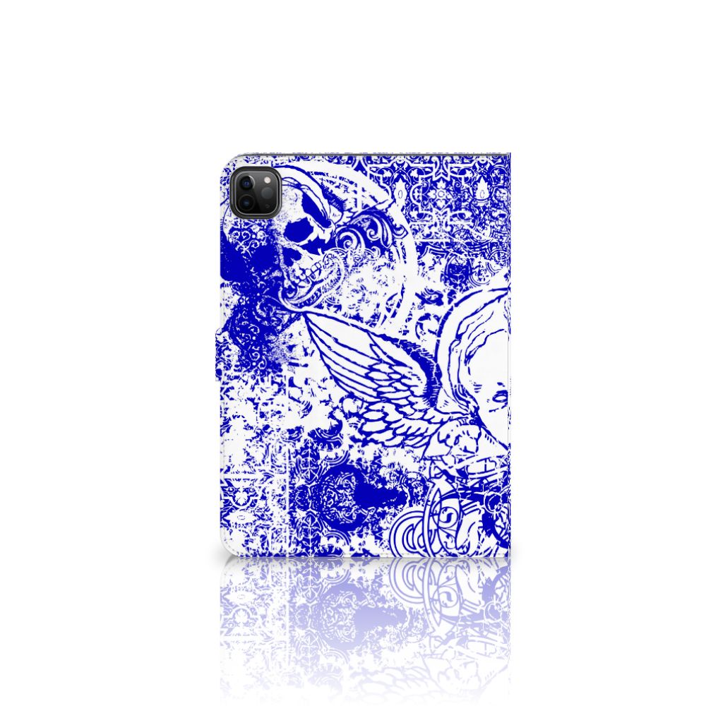 Tablettasje iPad Pro 11 2020/2021/2022 Angel Skull Blauw