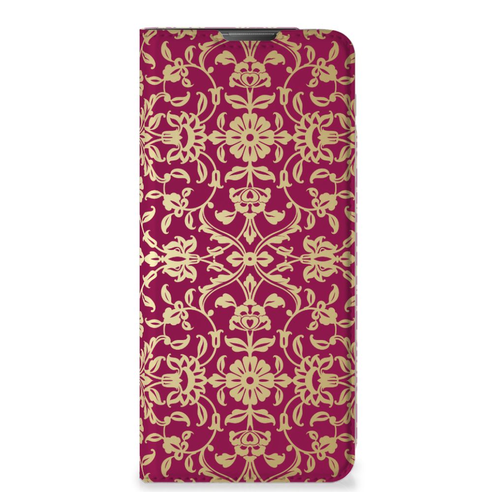 Telefoon Hoesje Motorola Moto E20 Barok Pink barok design aanzicht
