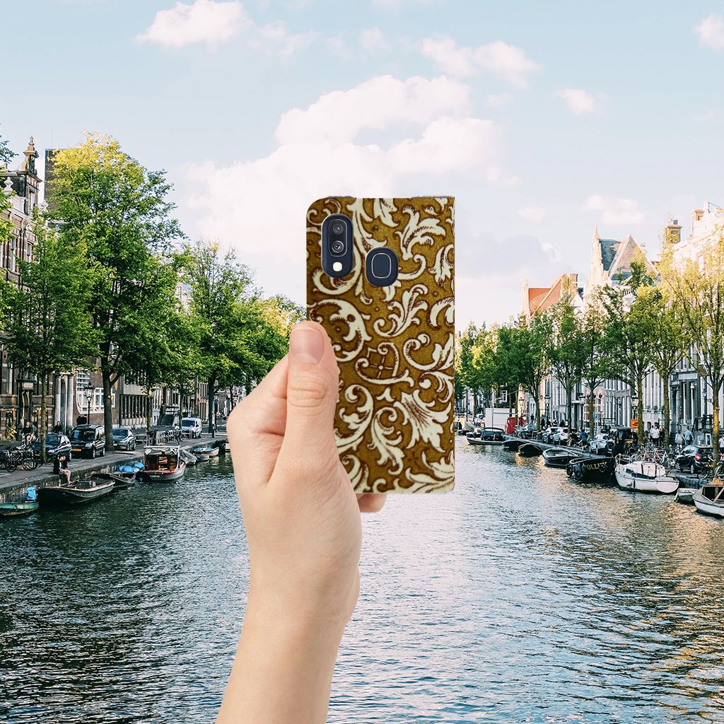 Telefoon Hoesje Samsung Galaxy A40 Barok Goud