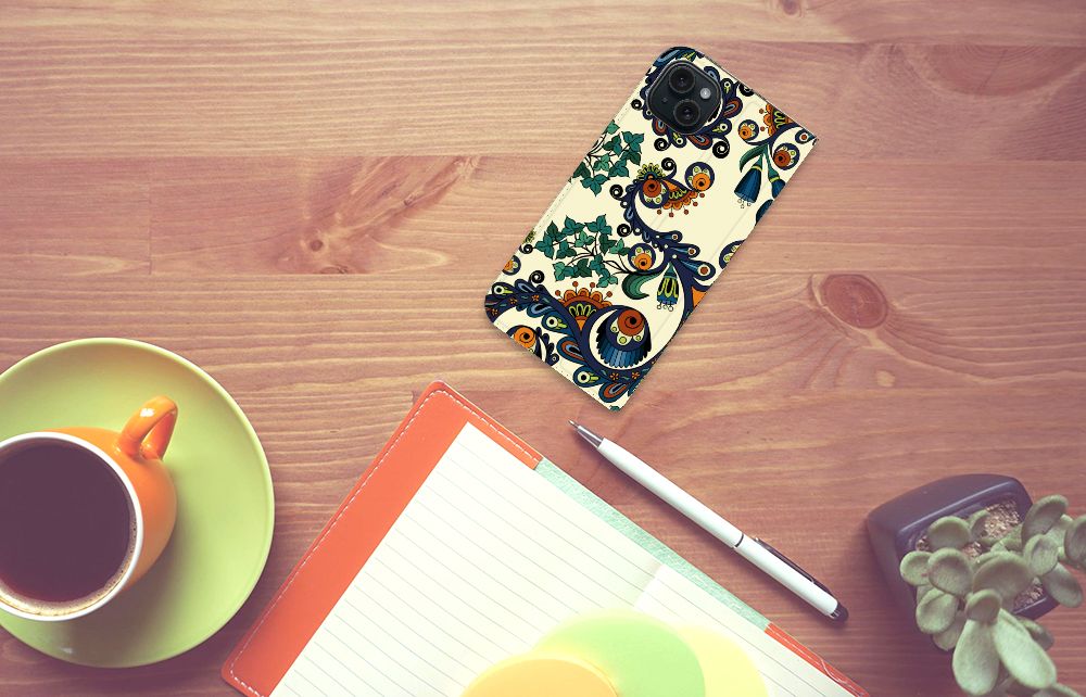 iPhone 15 Plus Telefoon Hoesje iPhone 15 Plus Barok Flower bovenaanzicht