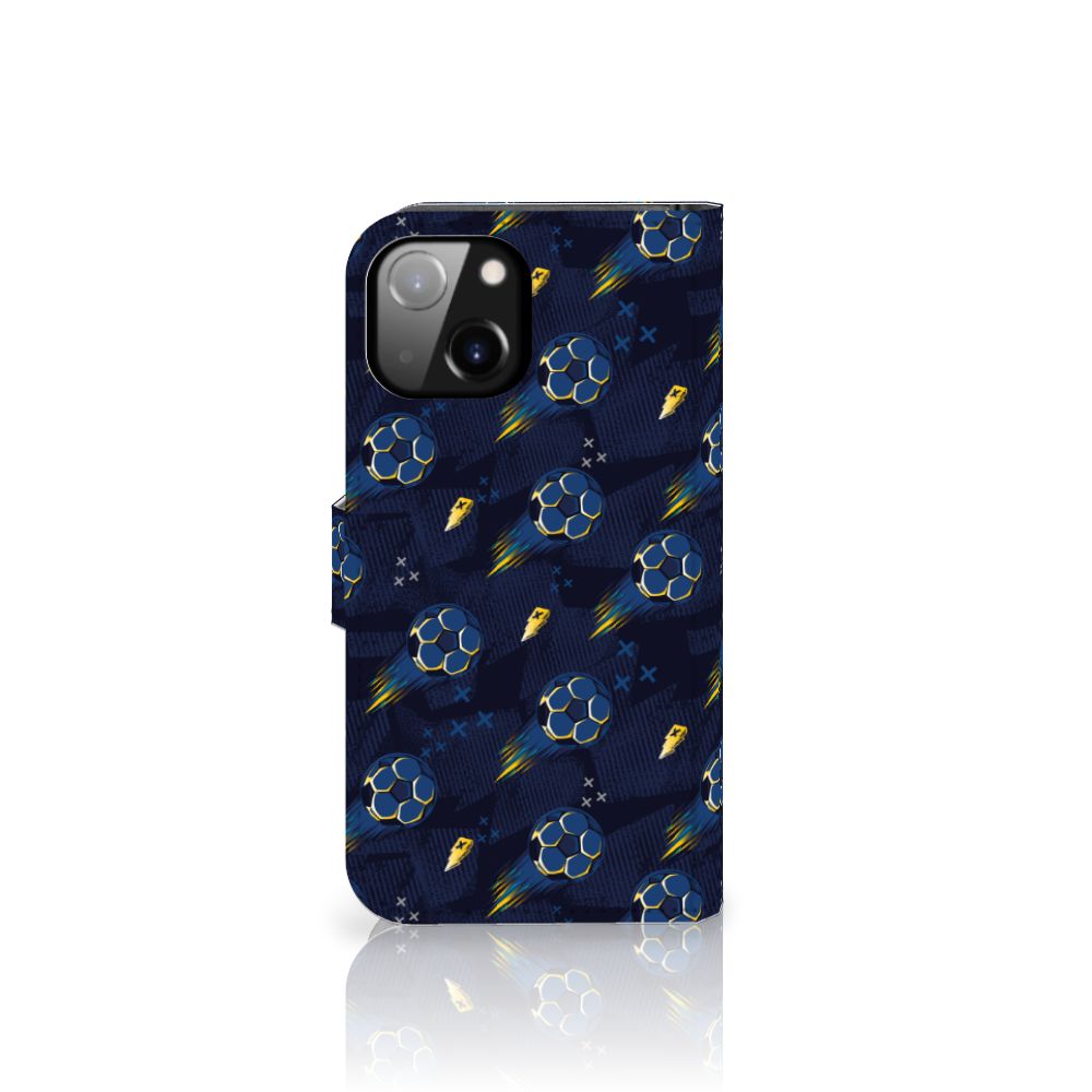 Telefoon Hoesje voor Apple iPhone 14 Voetbal met een patroon van voetballen en sterren 🌟