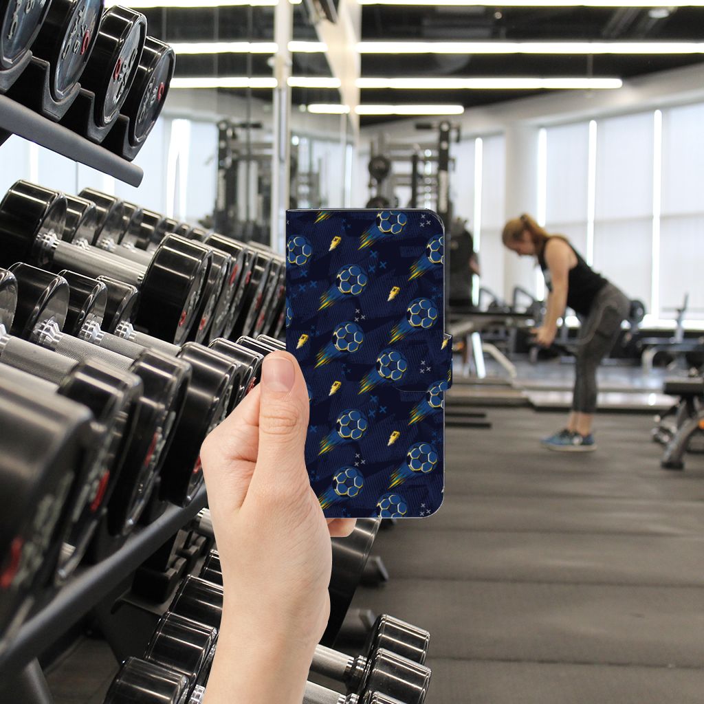 Google Pixel 7A Telefoon Hoesje Voetbal voor sport hand met gewichten