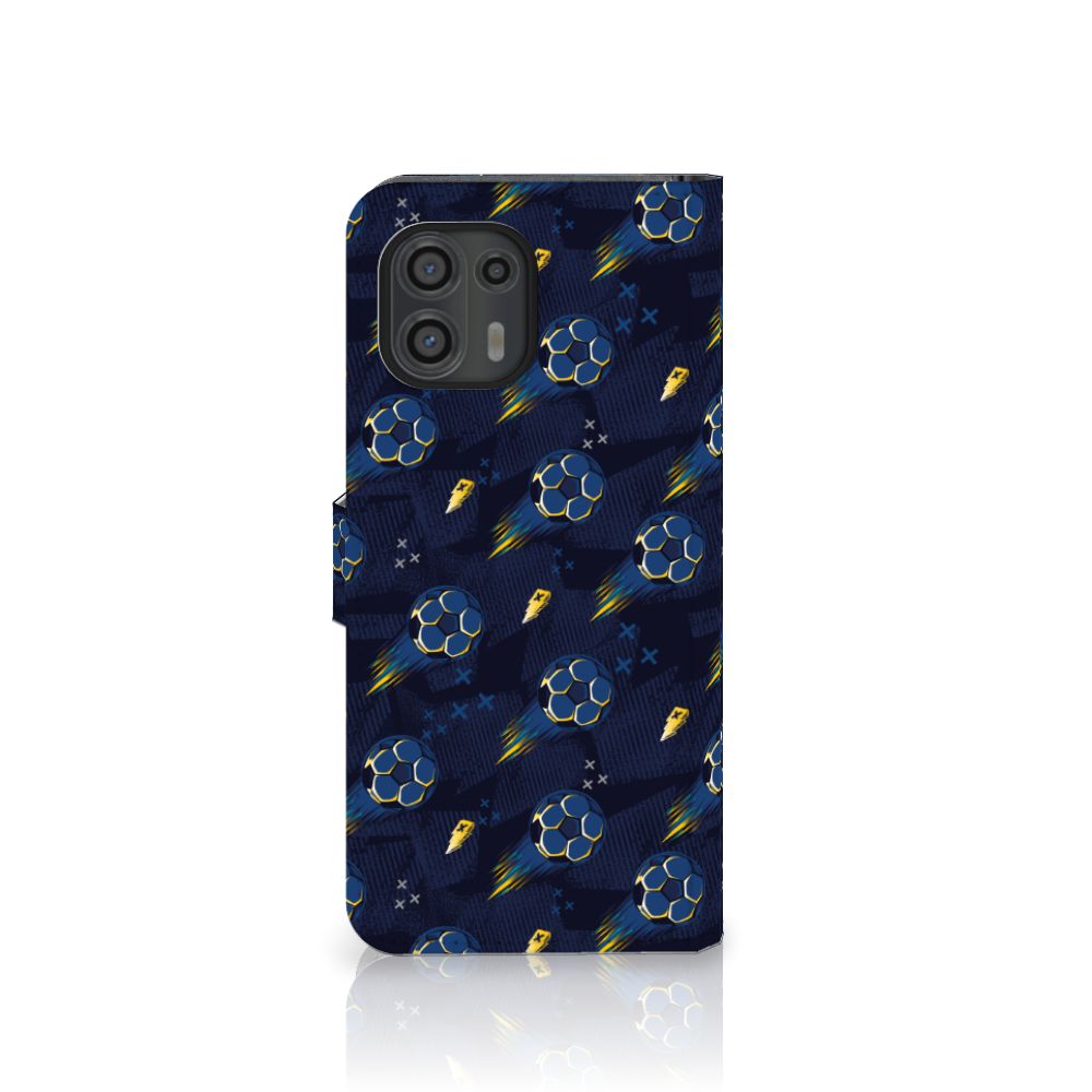 Motorola Edge 20 Lite Telefoon Hoesje Voetbal design aanzicht