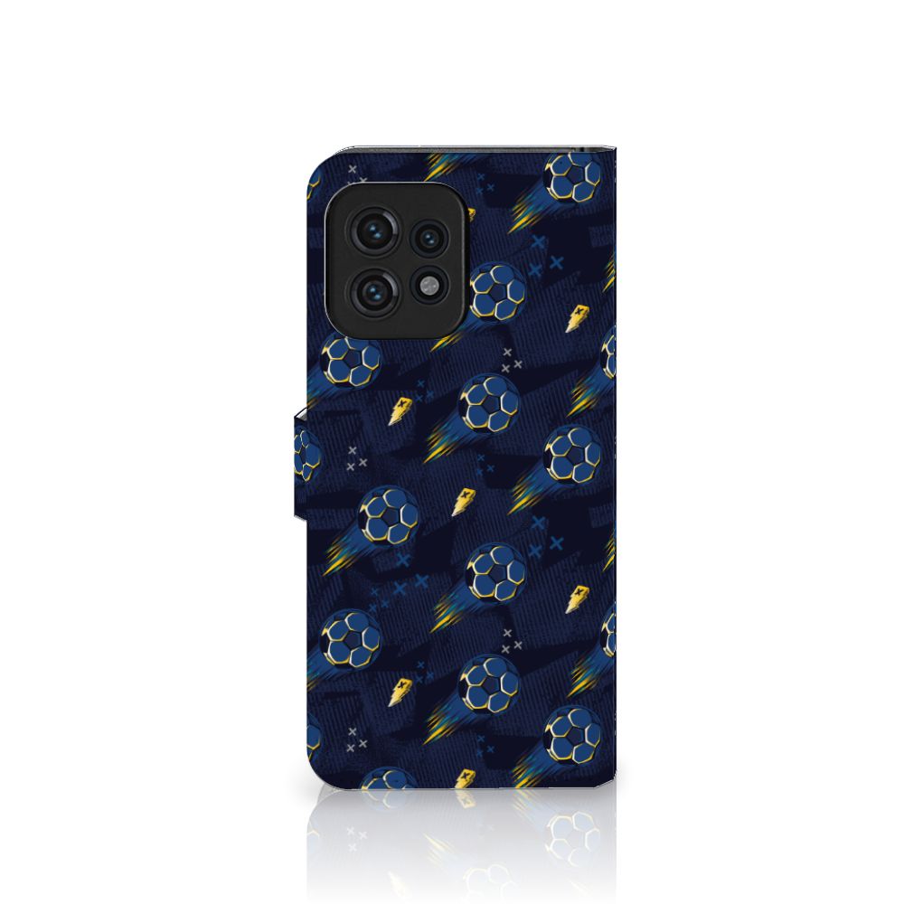 Motorola Edge 40 Pro Telefoon Hoesje Voetbal design aanzicht