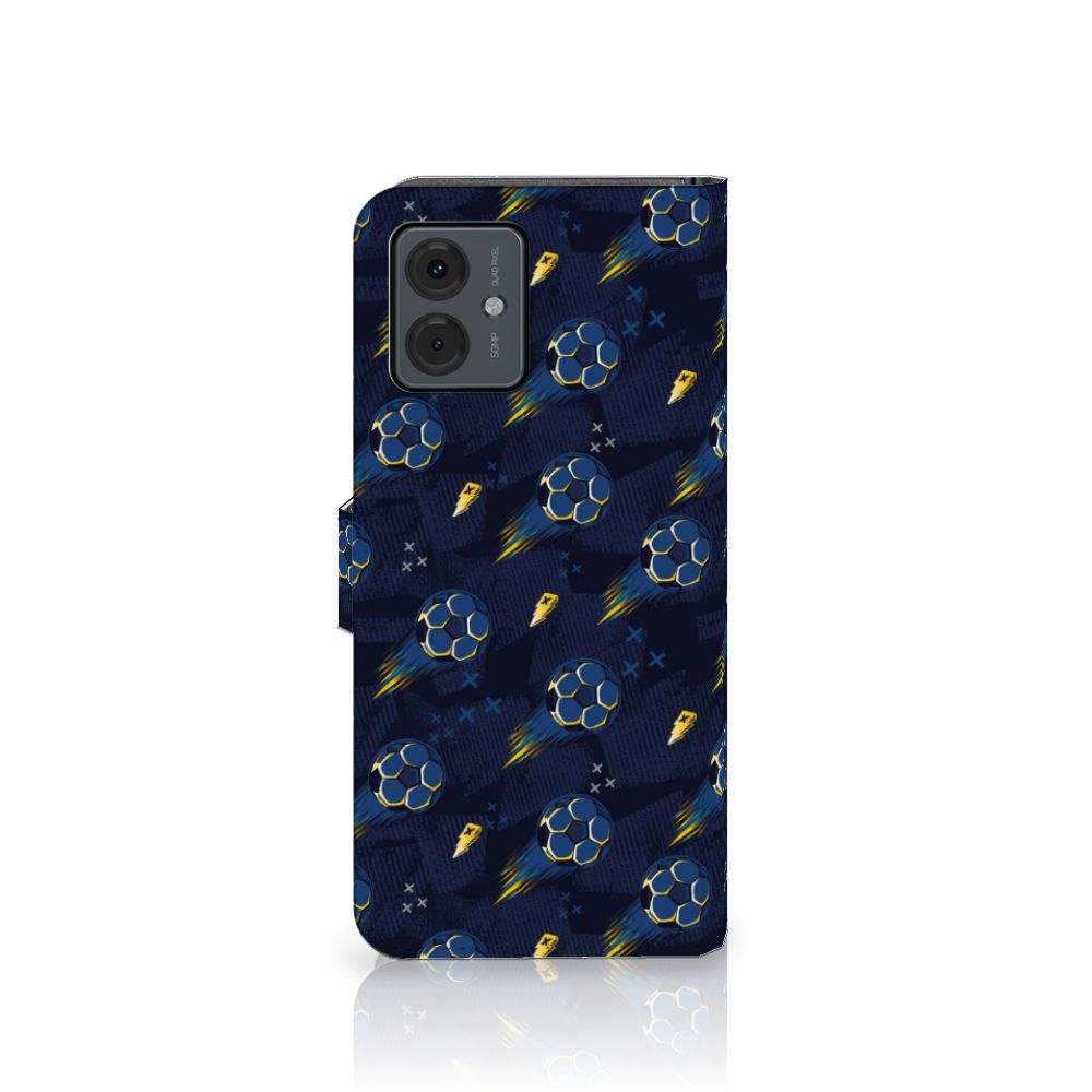 Motorola Moto G14 Telefoon Hoesje Voetbal design aanzicht