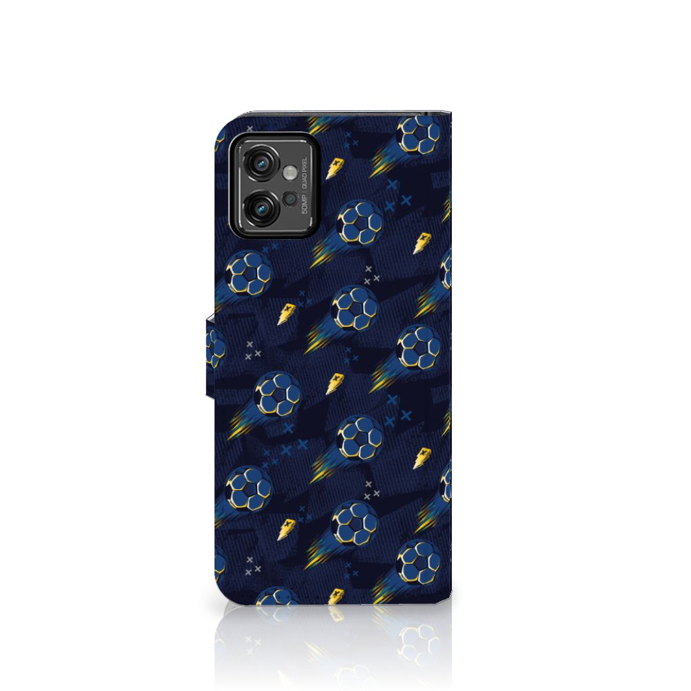 Motorola Moto G32 Telefoon Hoesje Voetbal design achteraanzicht
