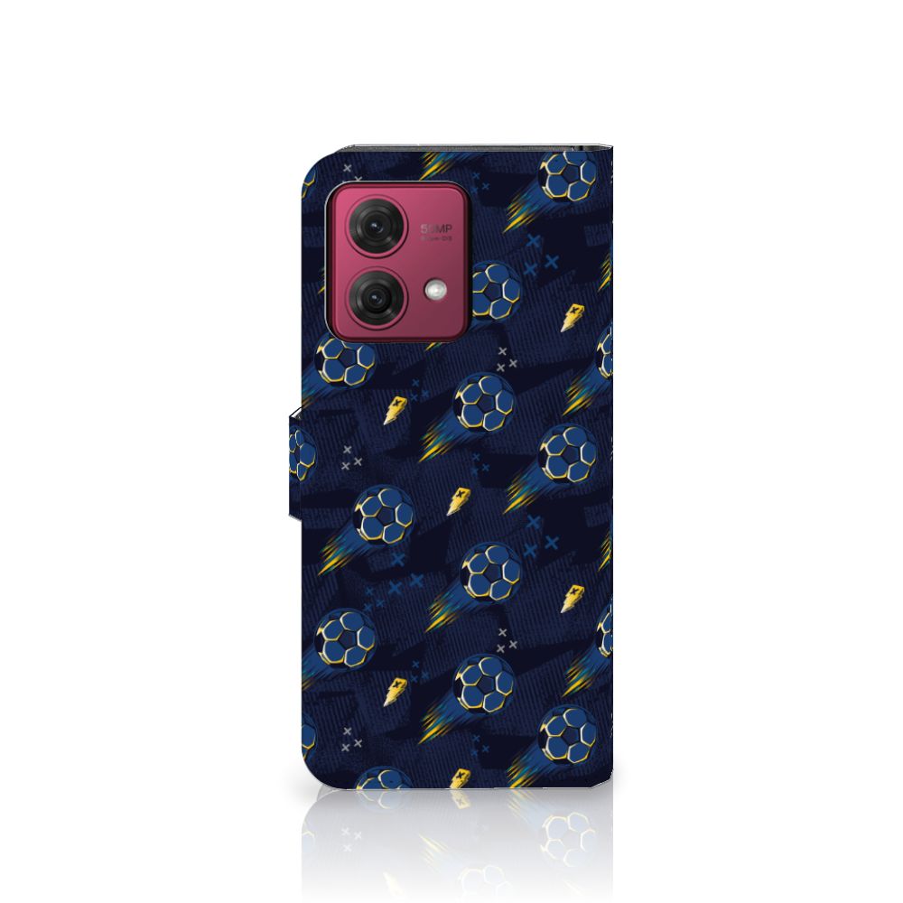 Motorola Moto G84 Telefoon Hoesje Voetbal design voorkant