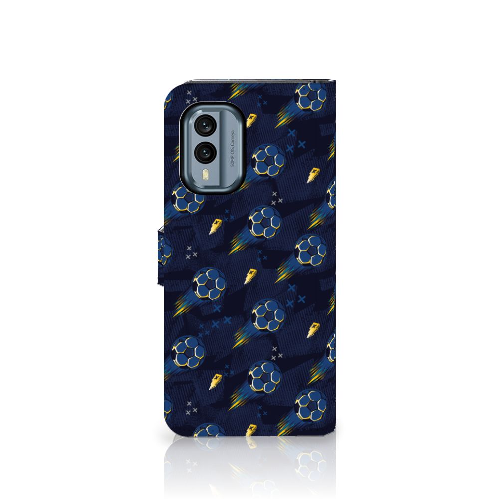 Nokia X30 Telefoon Hoesje voor Nokia X30 Voetbal aanzicht