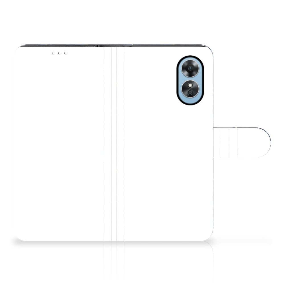Telefoon Hoesje voor OPPO A17 Voetbal in wit ontwerp met camera uitsparing, ideaal cadeau voor voetbalfans.