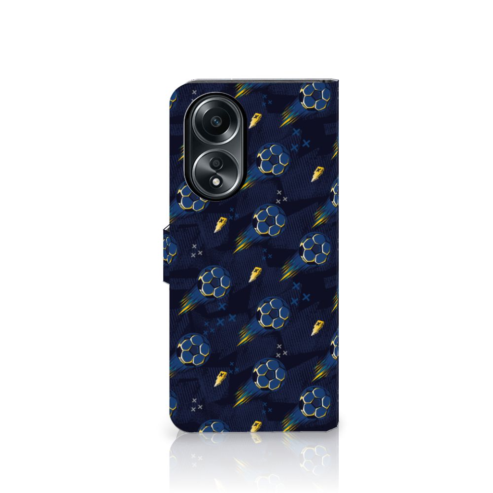 OPPO A58 4G Telefoon Hoesje Voetbal design vooraanzicht
