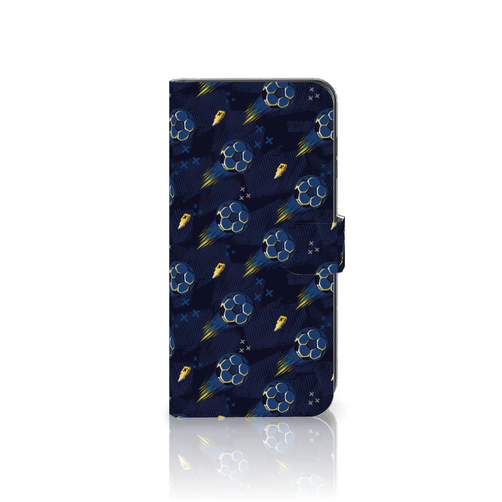 Samsung Galaxy A05s Telefoon Hoesje Voetbal design blauw