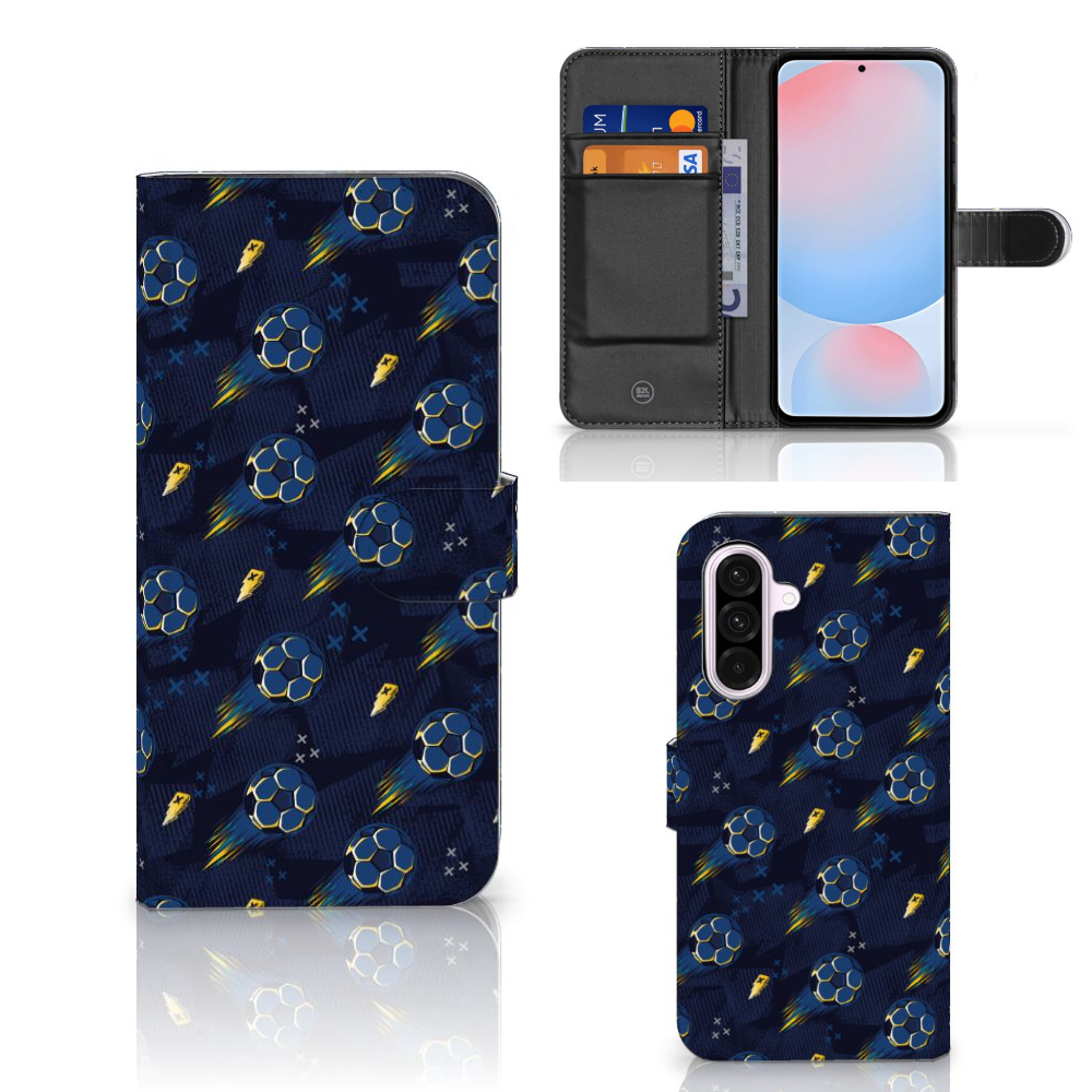 Samsung Galaxy A56 Telefoon Hoesje Voetbal design voorkant zijkant