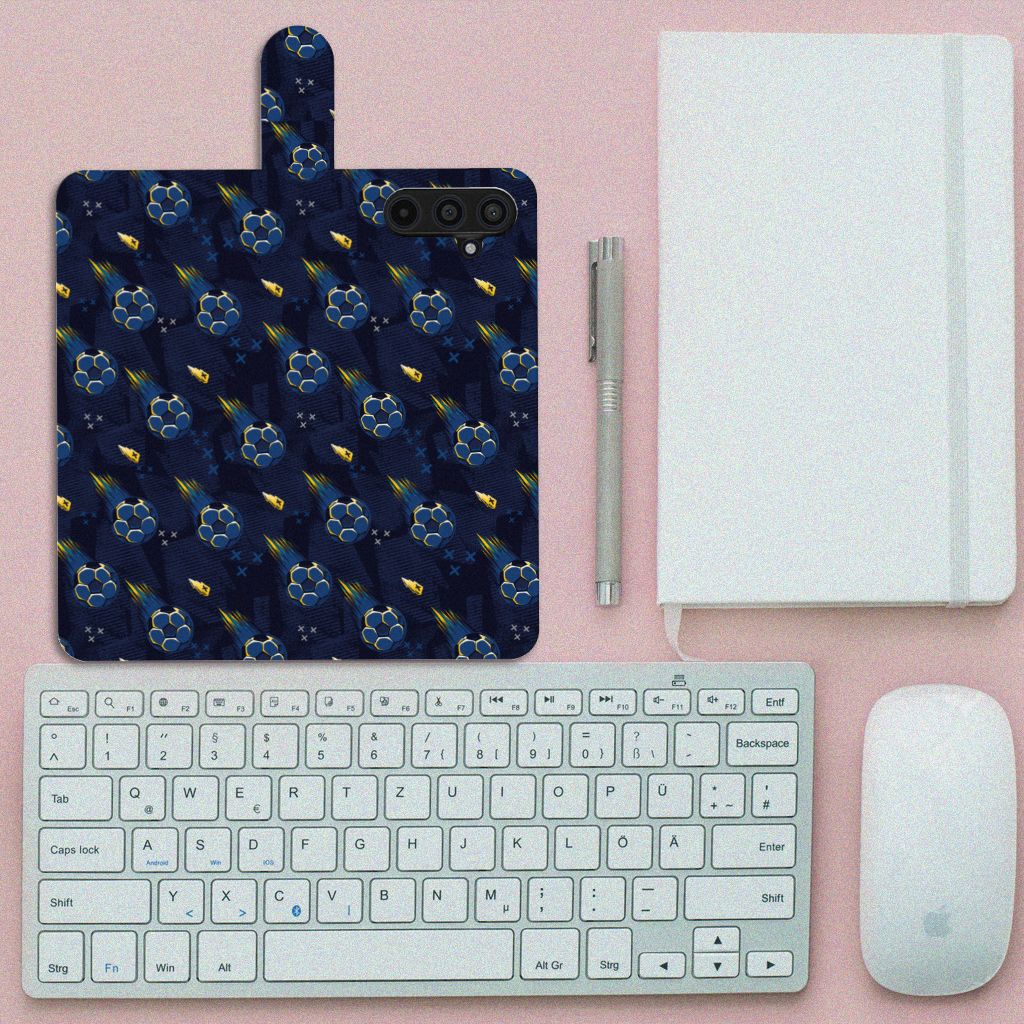 Samsung Galaxy M54 Telefoon Hoesje Voetbal bovenaanzicht