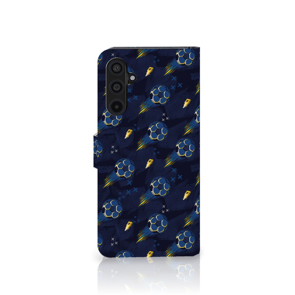 Samsung Galaxy M54 Telefoon Hoesje Voetbal design boven