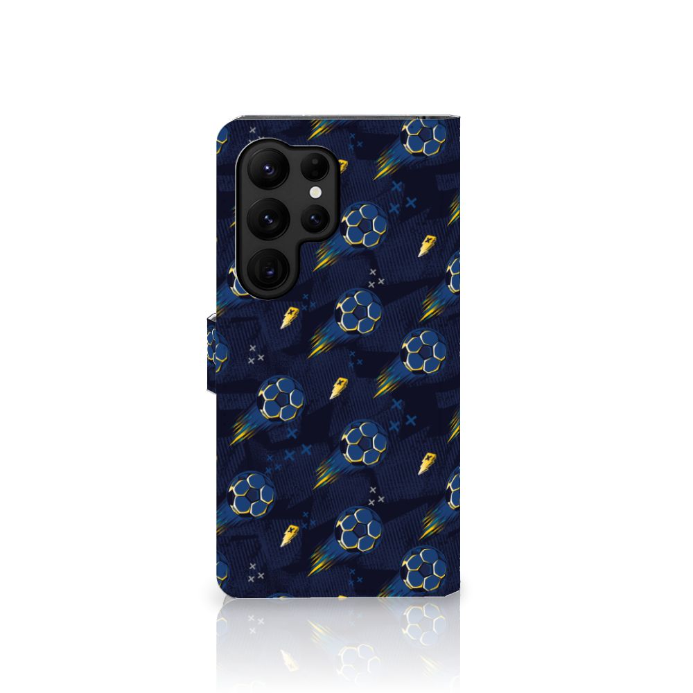Samsung Galaxy S23 Ultra Telefoon Hoesje Voetbal design aanzicht