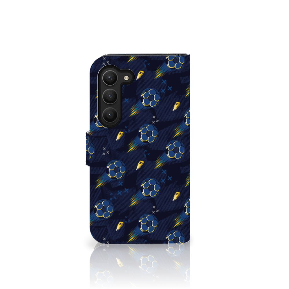 Samsung Galaxy S23 Telefoon Hoesje Voetbal design aanzicht