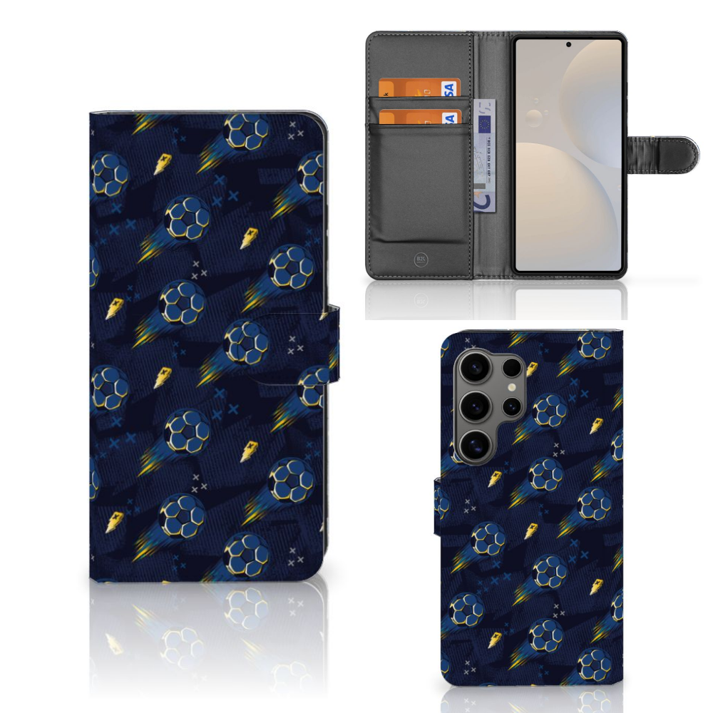 Samsung Galaxy S25 Ultra Telefoon Hoesje Voetbal design vooraanzicht