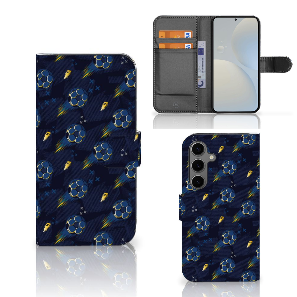 Samsung Galaxy S25 Telefoon Hoesje Voetbal design voorzijde zijkant