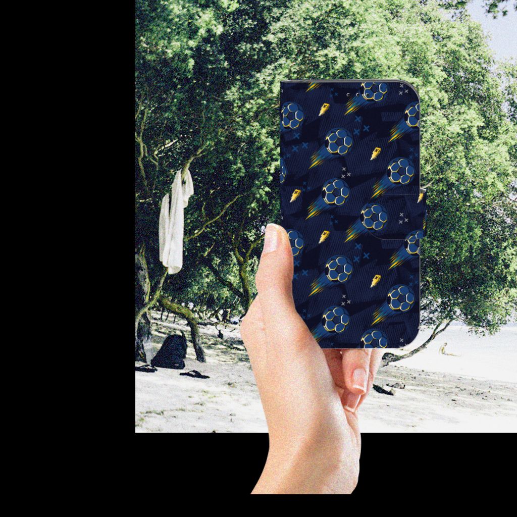 Samsung Galaxy Xcover 4 Telefoon Hoesje Voetbal design hand aanzicht