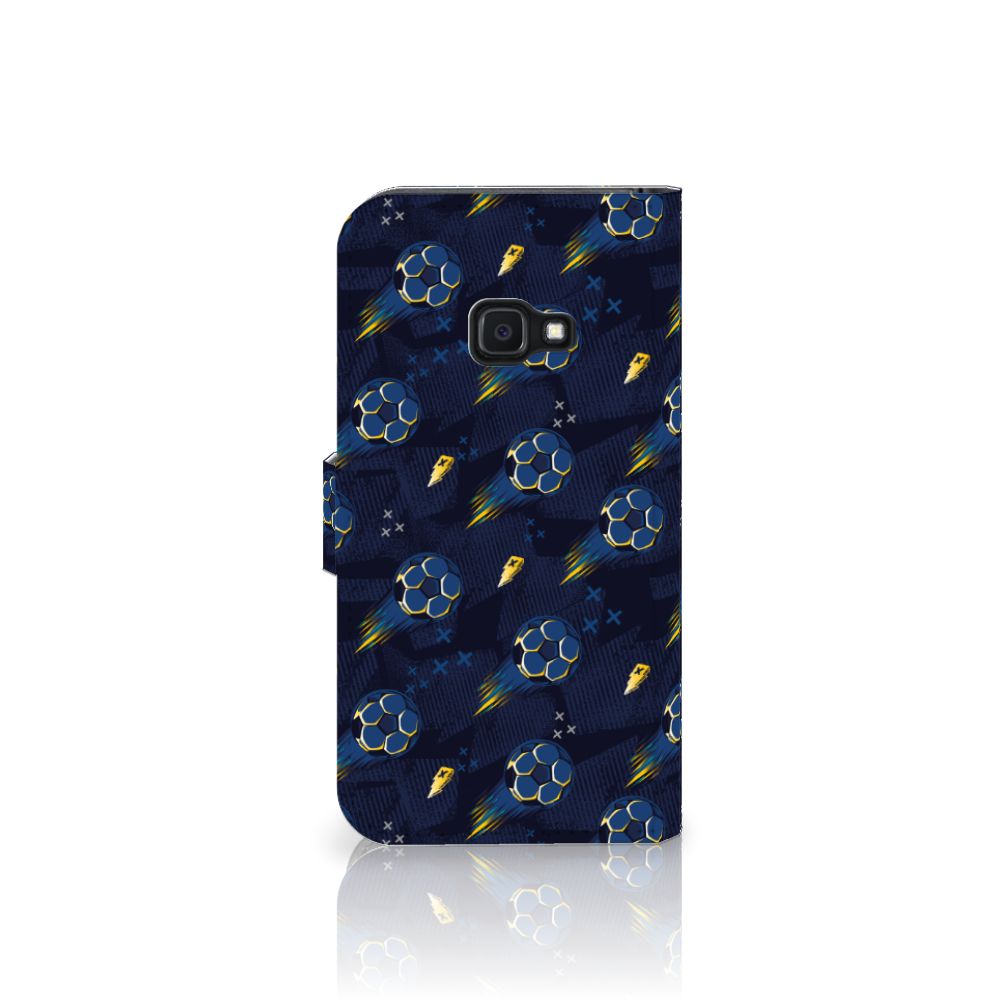 Samsung Galaxy Xcover 4 Telefoon Hoesje Voetbal design aanzicht