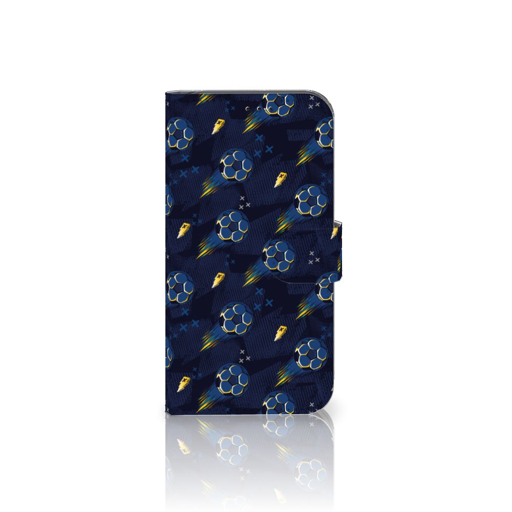 Samsung Galaxy Xcover 4 Telefoon Hoesje Voetbal design vooraanzicht