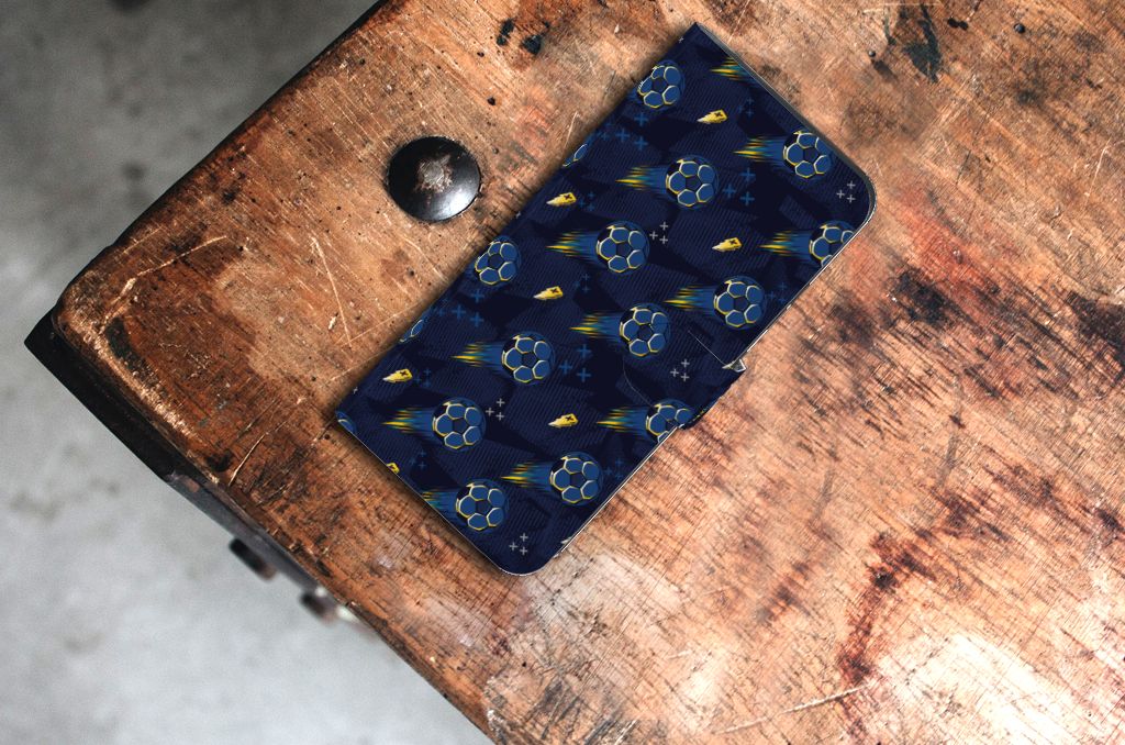 Samsung Galaxy Xcover 7 Telefoon Hoesje Voetbal design bovenaanzicht