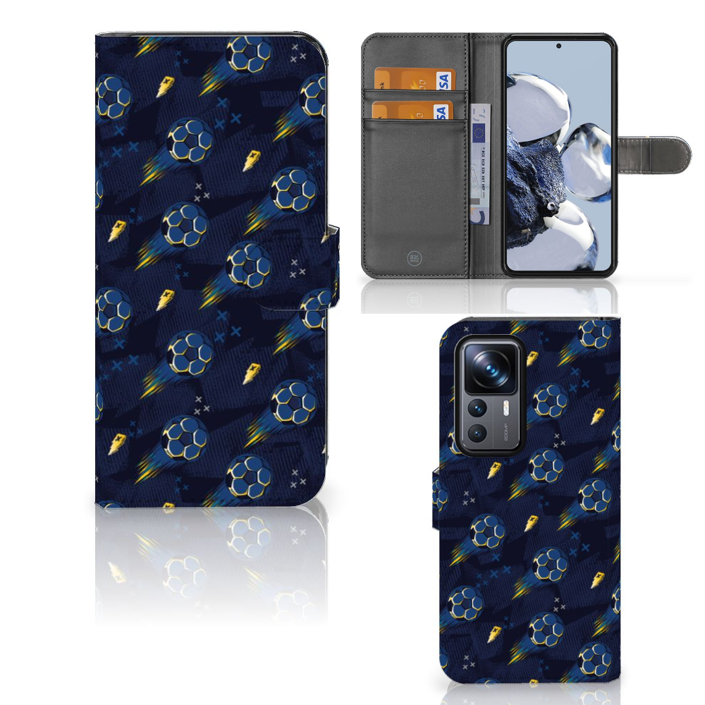 Xiaomi 12T 12T Pro Telefoon Hoesje Voetbal design aanzicht