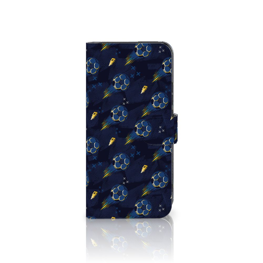 Xiaomi Poco F5 Pro Telefoon Hoesje Voetbal design blauw voorkant